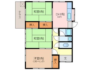 木地借家の物件間取画像